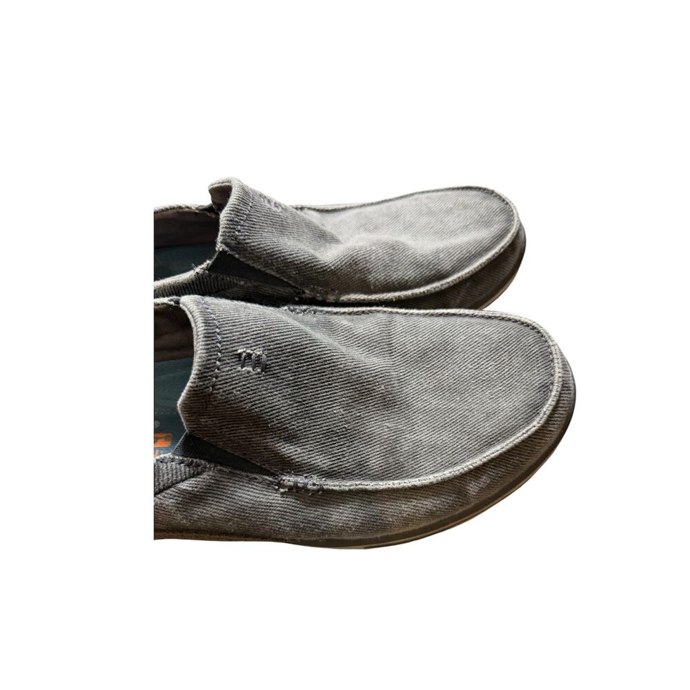Skechers Elected Drigo Men's Relaxed Fit Charcoal Gray Canvas Loafers Size 10 - Picture 3 of 7